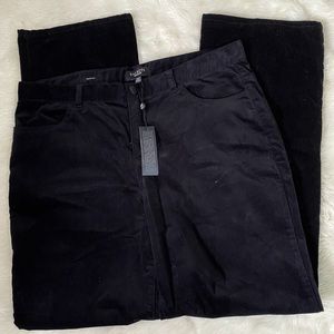 NWT Talbots Signature Boot Black Velvet Pants 14